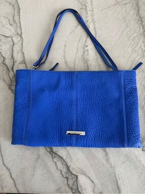 Vince Camuto Electric Blue Leather Shoulder Bag